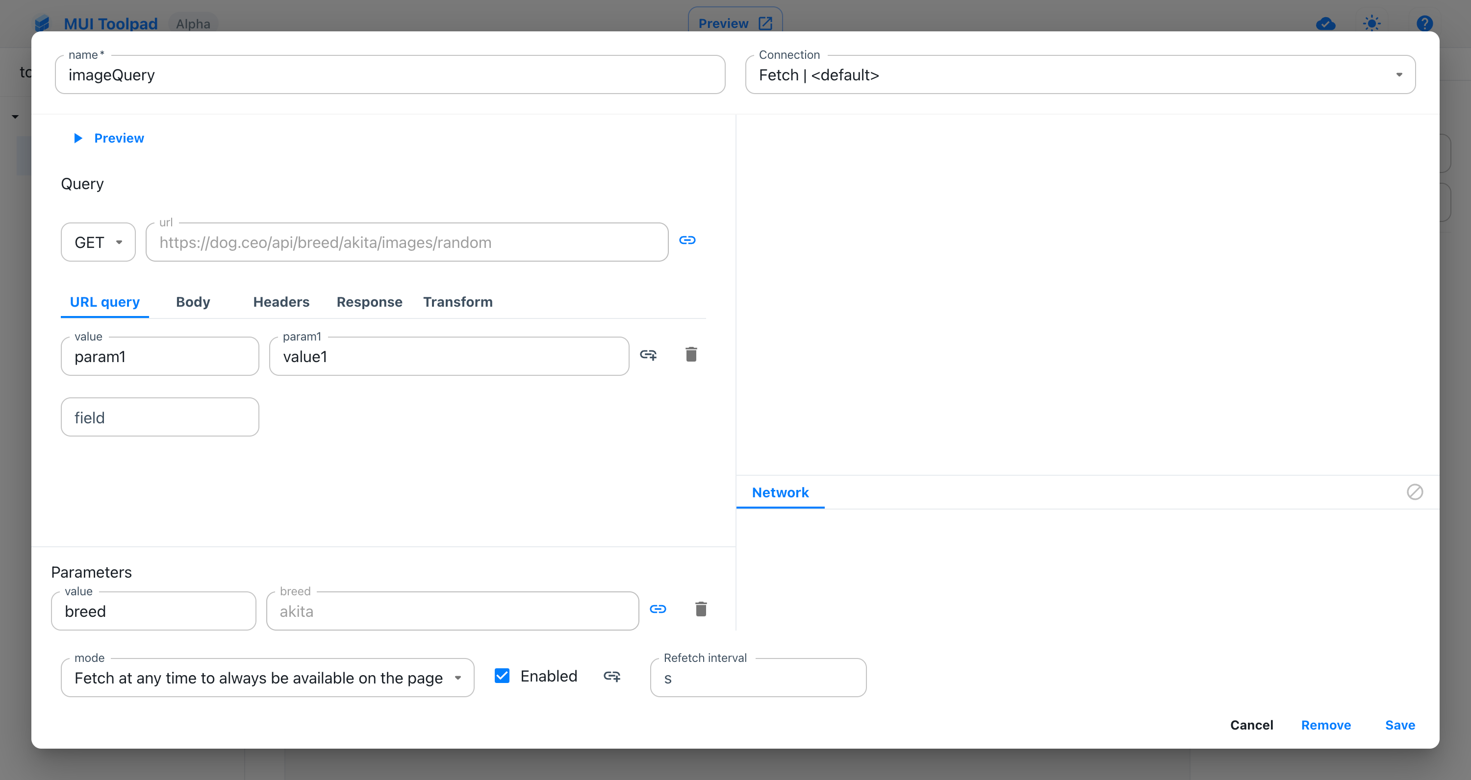 Add query params